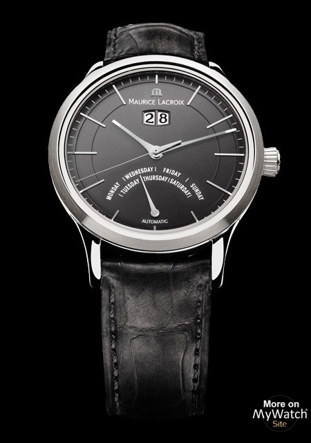 Maurice Lacroix Les Classiques Jours Retrogrades Automatique Les Classiques LC6358 SS001 33E Acier Cadran Noir