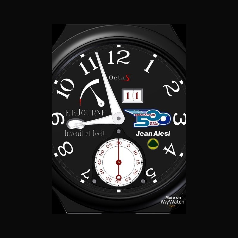 F.P.Journe Octa Sport 'Indy 500'  Collection Octa Aluminium Noici -  Bracelet Caoutchouc