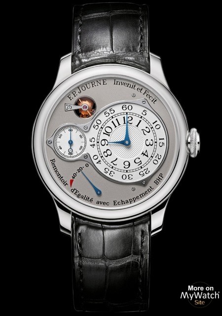 F.P.Journe Chronomètre Optimum  Collection Souveraine Platine - Bracelet  Cuir