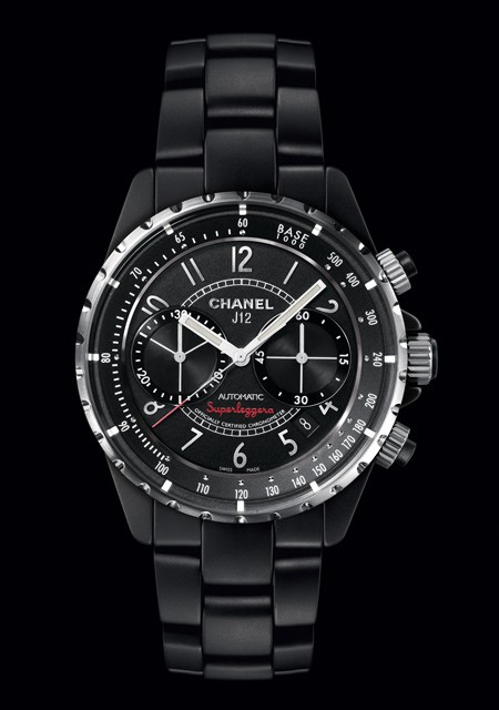 Chanel J12 Noire Mate Chronographe Superleggera J12 H3409