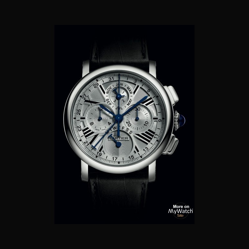 Cartier Montre Rotonde de Cartier quantieme perpetuel chronographe Collection Haute Horlogerie W1556226 Or Gris Bracelet