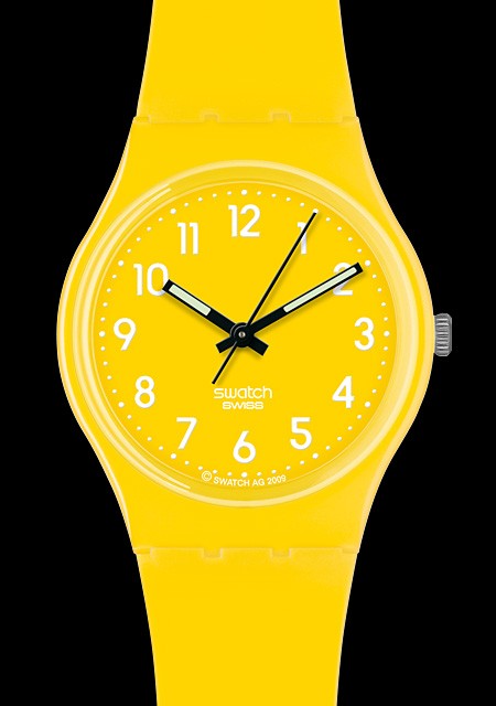 Montre swatch jaune paillette - Vinted