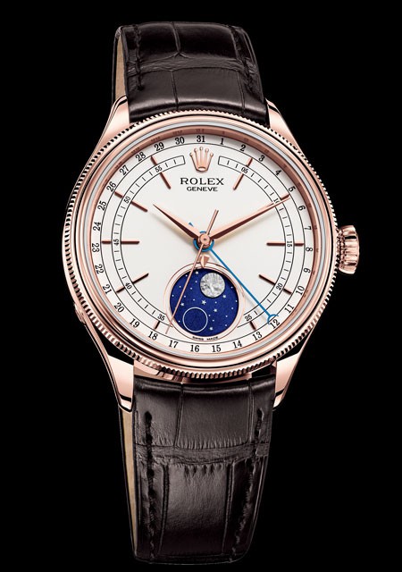 Rolex Cellini Moonphase Cellini 50535 Or Everose Cuir d alligator