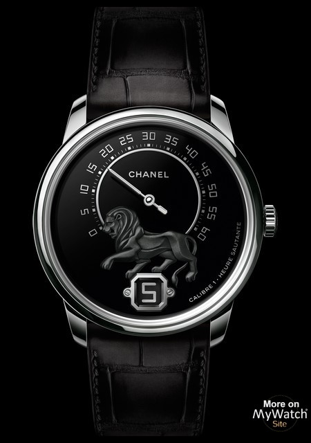 Chanel Monsieur de Chanel  Monsieur de Chanel H5487 Or Blanc - Cadran  Email Grand Feu et Or Blanc - Bracelet Alligator