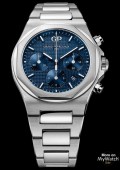 Laureato Chronographe -Acier sur acier cadran bleu foncé