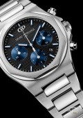 Laureato Chronographe -Acier sur acier cadran noir