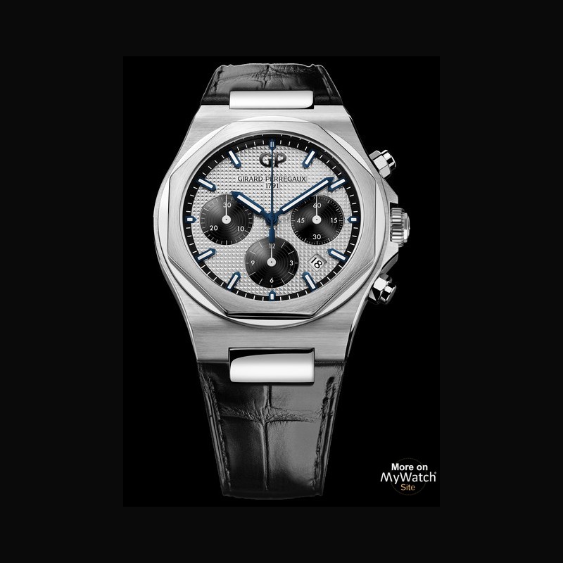 News: Girard Perregaux Laureato 2017 - Page 16 Laureato-chronographe-acier-sur-acier-cadran-argente