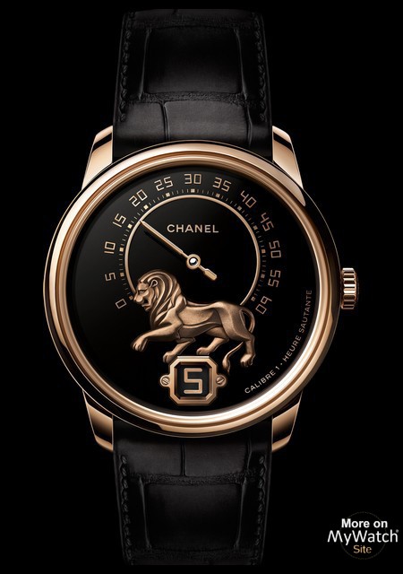 Chanel Monsieur de Chanel  Monsieur de Chanel H5488 Or Beige - Cadran  Email Grand feu et Or Beige - Bracelet Alligator