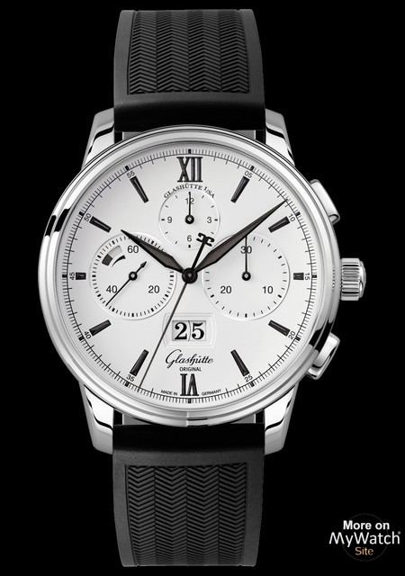 Senator Chronograph Panorama Date - bracelet caoutchouc