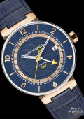 Tambour Moon GMT Blue, acier et or rose