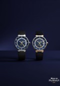 Tambour Moon GMT Blue, acier et or rose