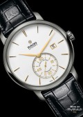 Rado Diamaster Petite Seconde cadran blanc bracelet noir (montre unisexe)