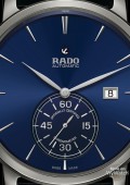 Rado Diamaster Petite Seconde cadran bleu bracelet noir (montre unisexe)