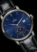 Rado Diamaster Petite Seconde cadran bleu bracelet noir (montre unisexe)