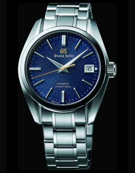 Grand Seiko 9S anniversaire bracelet et boîtier acier cadran bleu
