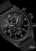 Montre d'Aviateur Double Chronographe TOP GUN Ceratanium