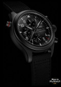 Montre d'Aviateur Double Chronographe TOP GUN Ceratanium