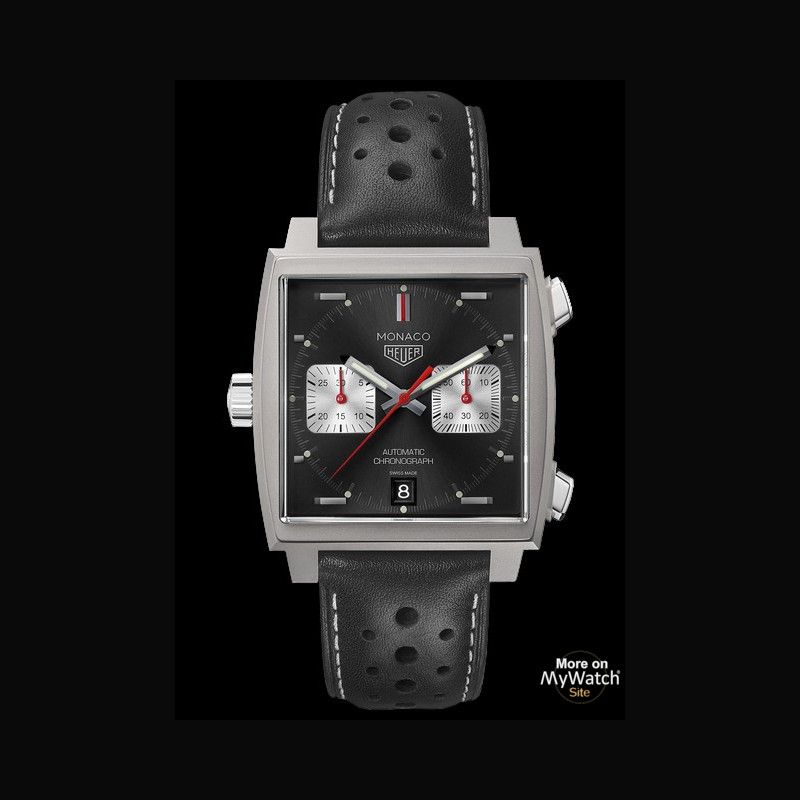 TAG Heuer Monaco 2009-2019 Édition Limitée  MONACO CAW211Z.FC6470 Acier -  Cadran Anthracite - Bracelet Cuir