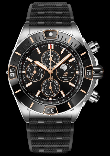 Super Chronomat 44 Four-Year Calendar Acier inoxydable et or rouge 18  carats - Noir I19320251B1S1 | Breitling