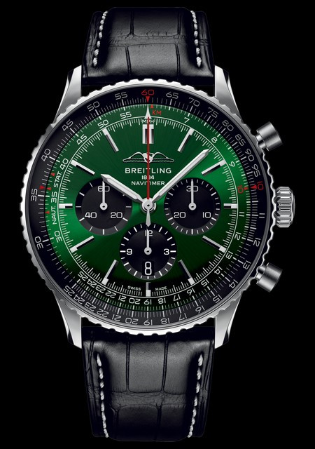 Breitling Breitling Navitimer B01 Chronograph 46  Navitimer AB0137241L1P1  Acier Inoxydable - Cadran Vert Foncé - Bracelet C