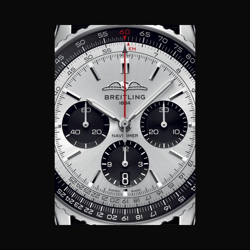 Breitling Breitling Navitimer B01 Chronograph 43  Navitimer AB0138241G1P1  Acier Inoxydable - Cadran Argenté - Bracelet Cui