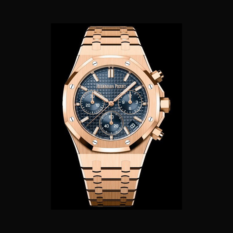 Audemars Piguet Royal Oak Chronographe Automatique  Royal Oak  26240OR.OO.1320OR.01 Or Rose - Cadran Bleu Nuit - Bracelet Or