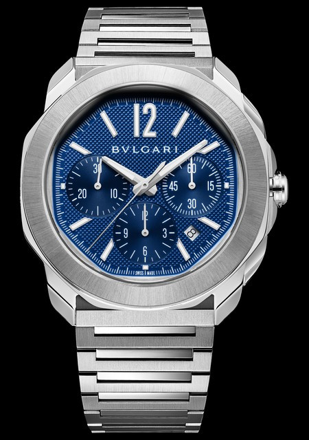 Bvlgari Octo Roma Chronograph Bleu Octo 103829 Acier Inoxydable