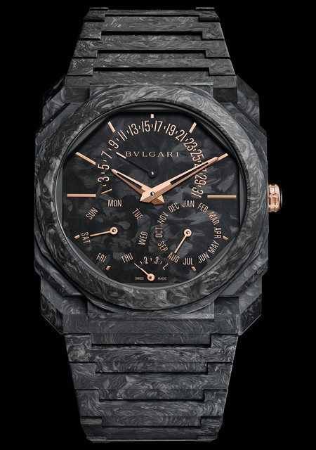 Bvlgari Octo Finissimo CarbonGold Calendrier Perpétuel Octo 103778  Carbone Bracelet Carbone