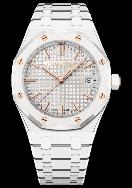 Audemars Piguet Royal Oak Automatique Royal Oak  Céramique Blanche Cadran Argenté Bracelet