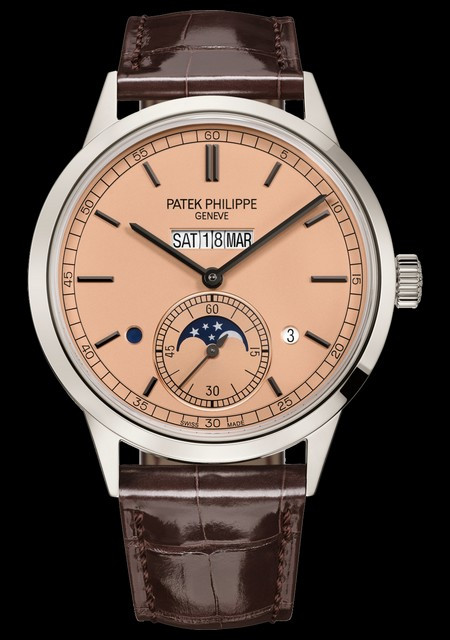 Patek Philippe Montre Quantième Perpetuel En Ligne Grandes Complications  5236P-010 Platine Cadran Doré Bracelet Cuir