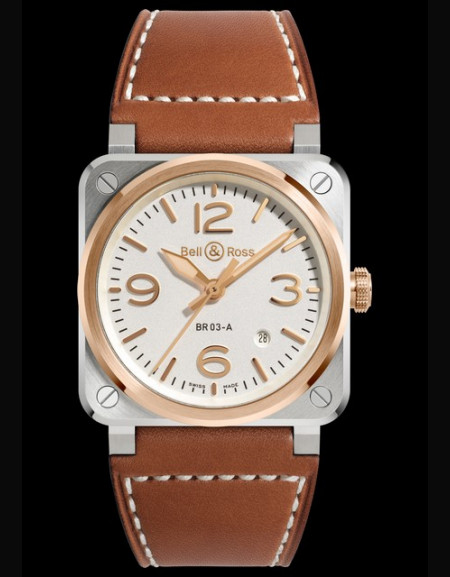 Bell & Ross BR 03 White Steel & Gold