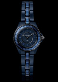 Montre J12 Bleu 28 mm Saphirs