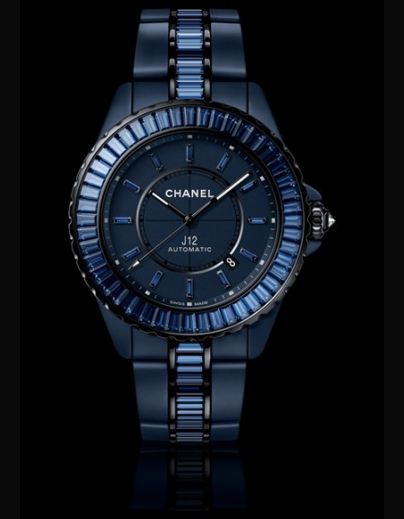 Montre J12 Bleu 42 mm Saphirs