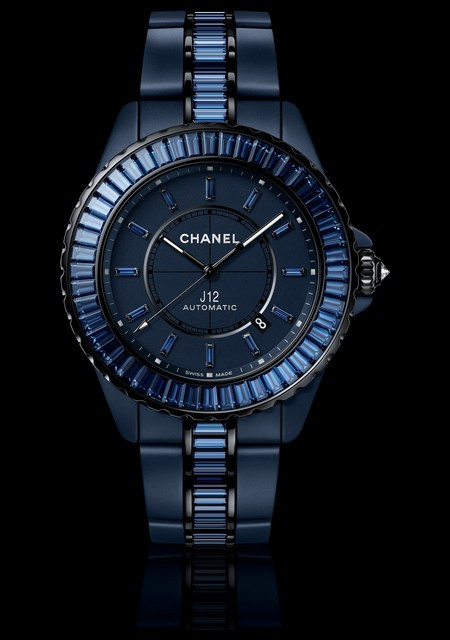 Montre J12 Bleu 42 mm Saphirs