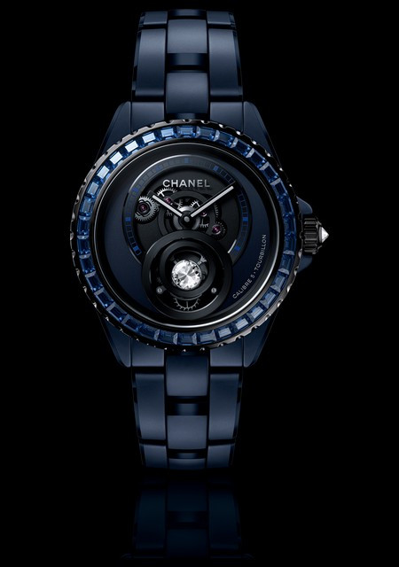 Montre J12 Bleu Tourbillon Diamond