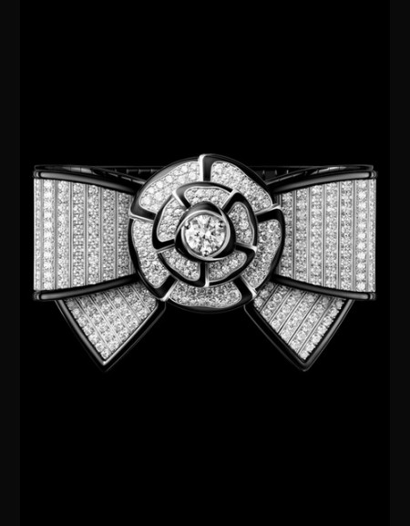 Manchette Nœud de Camélia Diamants