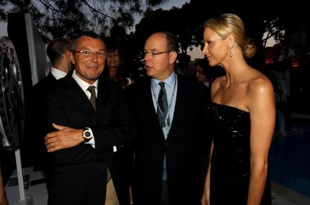 Jean-Christophe Babin avec S.A.S le Prince Albert II et Charlene Wittstock