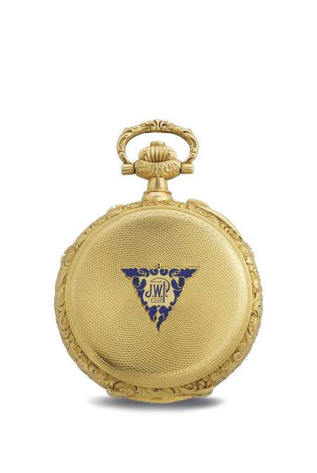 Le dos de la pièce est estampillé des initiales JWP - James Ward Packard. 