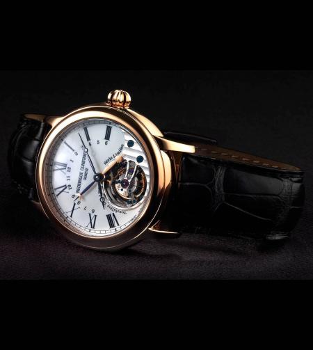 La montre Frédérique Constant vendue au profit de la fondation Children's Heart : le Tourbillon Manufacture dans une version en or rose avec cadran en émail 