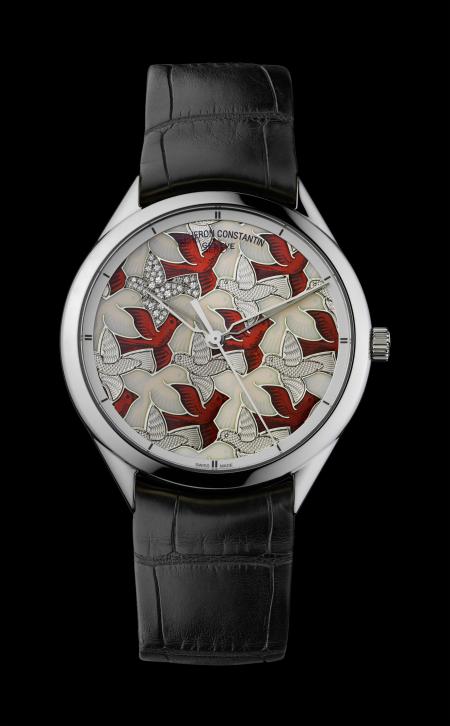 Le cadran de ce superbe garde-temps Vacheron Constantin est inspiré d'un dessin d'Escher. 