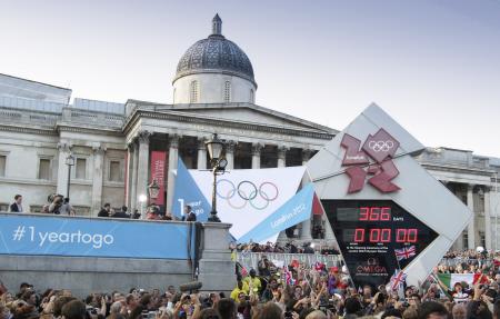 Le Countdown OMEGA à Trafalgar Square le 27 juillet à 19h30, heure de Londres.