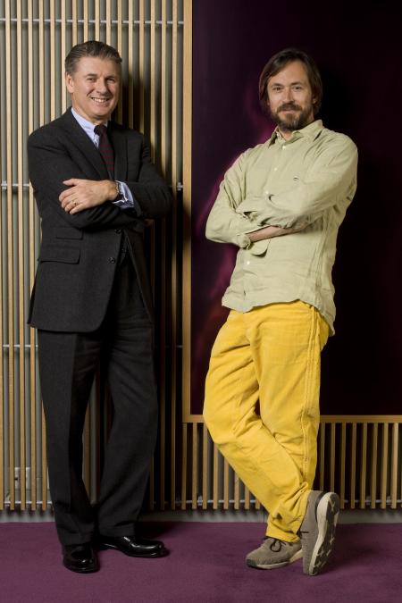 Le designer Marc Newson avec Janek Deleskiewicz, Directeur artistique Jaeger-LeCoultre.