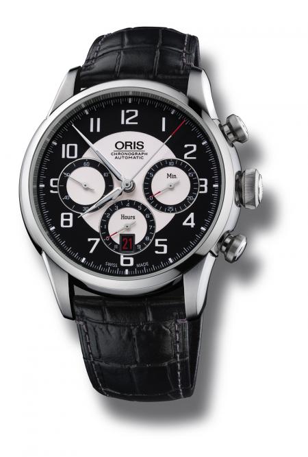 Le cadran de la 'Oris RAID 2011 Chronograph Edition' s’inspire du tableau de bord de l’Austin Healey 100M.