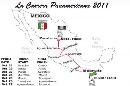 Parcours de la Carrera Panamericana 2011. 