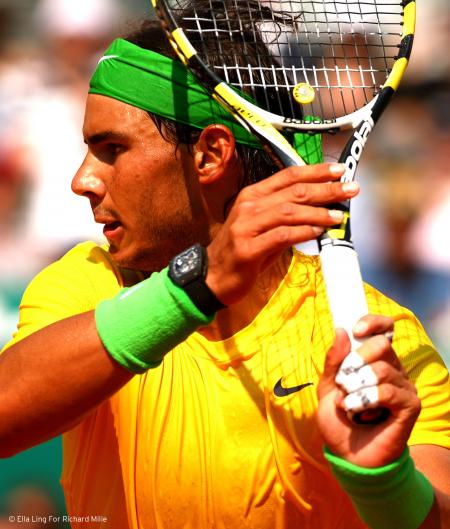 La RM 027 Tourbillon Rafael Nadal de la vente aux enchères caritative Only Watch 2011 fut portée par le Champion lors du Tournoi de Monte Carlo 2011. 