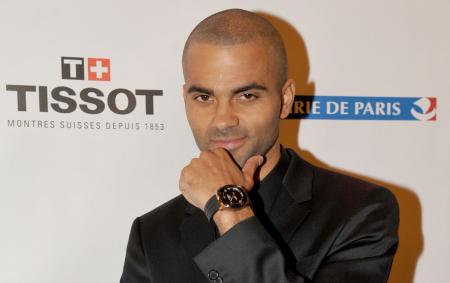 Tony Parker avec la Tissot Racing-Touch Tony Parker, une édition limitée à 4 999 exemplaires. 