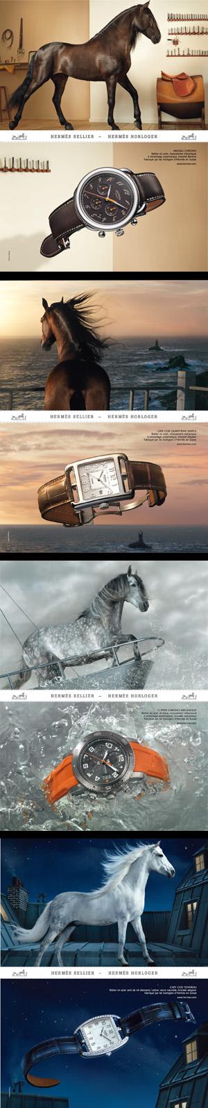 Hermès offre à ses collections horlogères une nouvelle campagne publicitaire.