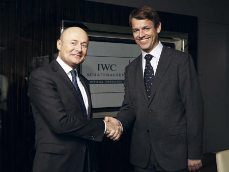 Georges Kern, CEO d'IWC Schaffhausen, et Knut Frostad, CEO de la Volvo Ocean Race.