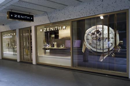 La devanture de la boutique Zenith au 35, rue du Rhône à Genève. 