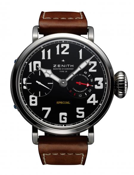 La Pilot Montre d’Aeronef Type 20 de Zenith sera officiellement présentée à la Foire de Bâle, en mars prochain. Il s'agit d'une édition limitée à 250 ex.